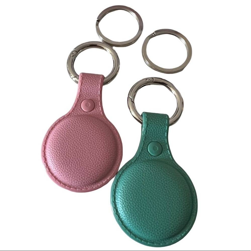 AirTag Keychains - Pink & Green - Two Connection Options